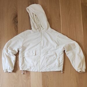 Pull&Bear Cropped Light Cream Jacket